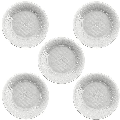 Potters Reactive Glaze White Melamine/Plastic/BBQ/Outdoor Side Plate Set (5)