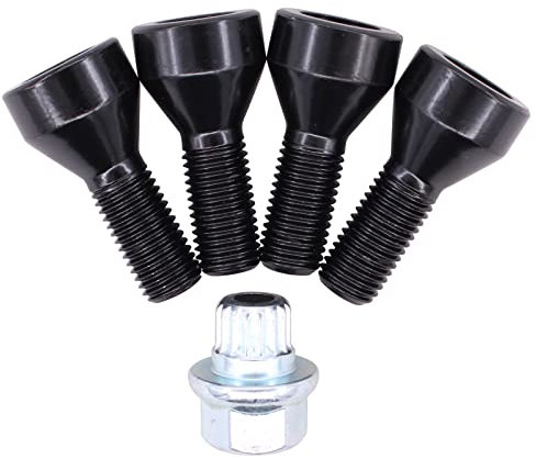 HouYeen Locking Wheel Bolts Nuts Set M12 x 1.5 for B-MW 1 3 5 Series E46 E87 E60 36136786419