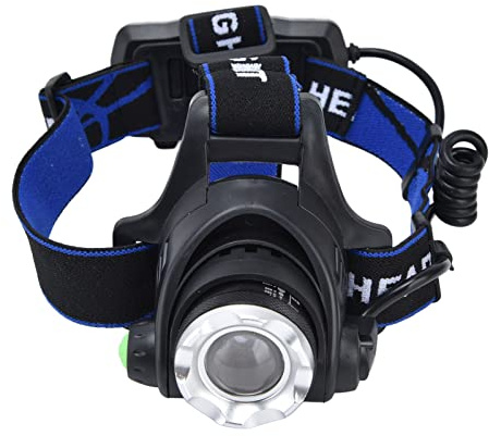 Linterna Frontal LED 4 en 1 RGBW Focus Headlamp Zoom Telescópico USB Recargable Super Bright Headlight 4 Gears Luz Blanca Luz Azul Luz Verde Luz Roja para Al Aire Libre Pesca Montar