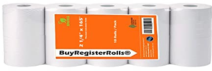 (10 Rolls) 2 1/4 X 165' Thermal Paper for Sharp XEA507 XEA407 XEA207 ERA247 347 Sharp XE-A207, XE-A407 and XE-A507 Cash Register Paper Rolls