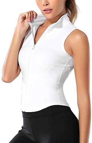 Veste de Sport pour Femme Manche Longue Veste de Yoga Femme Séchage Rapide Veste de Course pour Yoga Fitness Jogging Blanche Noire ArméeVert