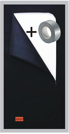 SafeCore Puerta Antipolvo 220 x 110 cm 1 Unidad en Tejido de Polipropileno No Tejido 120 g/m² +CINTA – Guardapolvo Protector con Cremallera Doble para Obras, Reformas y Construcción