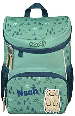 Mini-Me Kindergartenrucksack 3-6 Jahre mit Namen bedruckt | Motiv Tiere für Jungen & Mädchen | kleiner Rucksack mit Brustgurt gepolstert