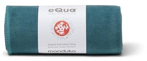 Manduka eQua Yoga-Handtuch, schnell trocknende Mikrofaser, leicht, Yoga-Zubehör, einfach für Reisen, 40 cm, Salbeigrün