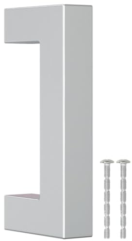vidaXL Möbelgriffe 20 Stk., Schrankgriffe Vierkantrohr-Design, Griffe für Küchenschränke, Küchengriffe Schubladengriffe Türgriffe, Silbern 64mm Edelstahl
