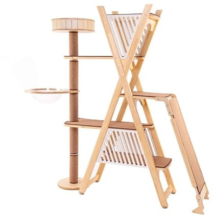 Árbol de Gatos Marco de Escalada for Gatos, Tablero Grande de Madera Maciza for rascar Gatos, Arena for Gatos, árbol for Gatos, Juguete de Gran tamaño Maine Rascador para Gatos