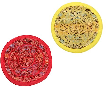 ifundom 4stücke Singing Bowl Kissen Handgefertigte Nepalese Polster Für Klangschalen Rutschfestes Design Meditation Yoga Zubehör ø