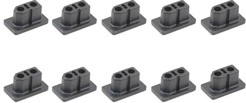 10pcs XT60 XT60H Male/Female Plug Dust Cap PVC Protective Cover Anti-Dirt Cap Protector Shell Yellow/Black for RC Aircraft Drone (10pcs Black Male)