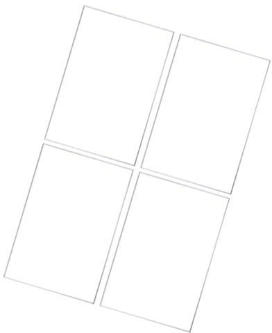 FUNOMOCYA 4 Stück Transparente Acrylplatten Zum Basteln Als Rahmenplatten Und Dekorative Tafeln