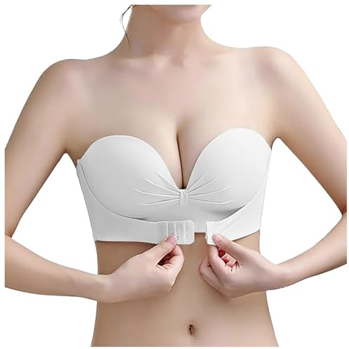 Push Up BH Damen Sexy Oktoberfest Sport Offen BHS Weiss Balconette Dirndl Extrem Halbschalen Vorne Verschließbar