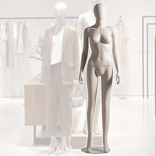 JLXJYS Schneiderpuppe 180 cm große Schaufensterpuppe, weiblich, kurvig, Ganzkörper, schwenkbarer Kopf, Abnehmbarer Torso aus Kunststoff, gefälschter Akt, Standmodell, Schaufensterpuppe
