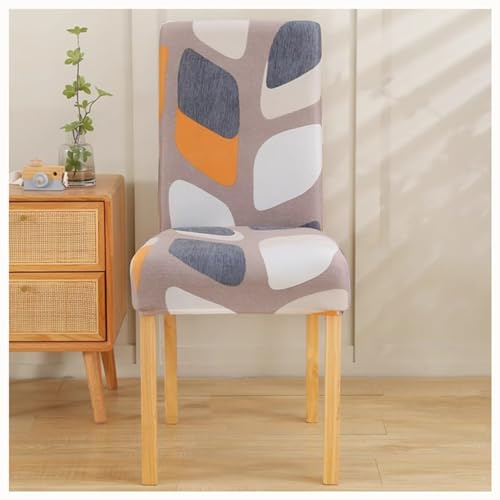 ZTGL J,4PCS, Fundas de Sillas de Comedor, Funda para Sillas Elástica, Cubre Funda Protectora Sillas Jacquard Lavables, Cubiertas de Silla Universal con Respaldo Alto