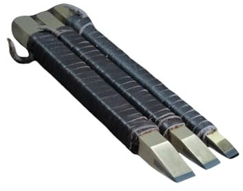 ZSjing Juego de Herramientas de Mano for Tallado de Piedra de Acero de tungsteno Profesional, 3 uds., Juego de cinceles for Tallado de Piedra, Herramienta de Tallado de carpintería