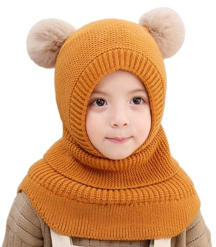 Kinder Wintermütze Schals Ohrenklappe 2 In 1 Jungen Mädchen Kleinkinder Beanie Kinder Schal Und Mütze Set MüTZE Mit Ohrenklappen Mütze Winter Mädchen 2-6 Jahre