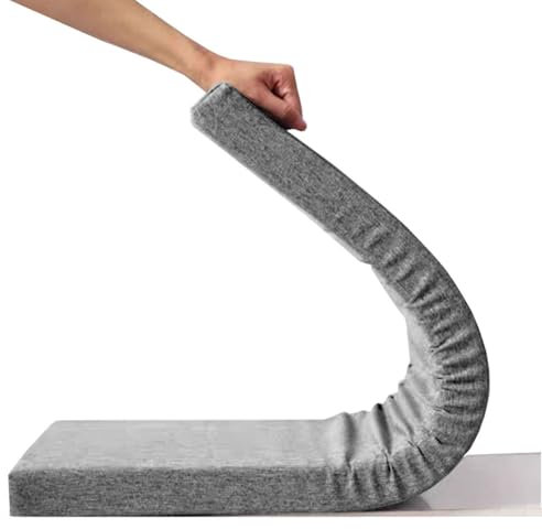 moismk Bankkissen Bankauflage 5 cm Dickes Gartenbankkissen Polsterauflage Waschbar Abnehmbarem Rutschfestes Sitzkissen für drinnen und draußen Terrasse(Gray,110x50cm x5cm Thick)