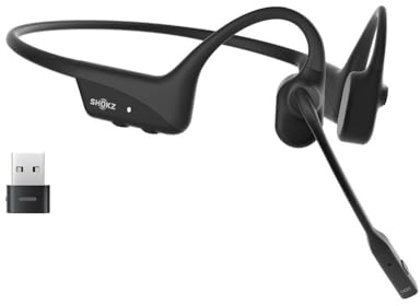 AfterShokz OpenComm2 UC 2025 Upgrade With USB-A Dongle (C120-AA-BK-EU-000)