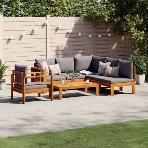 Festnight Ecklounge Balkon Lounge Klein Gartenlounge Set Holz Lounge Möbel Outdoor Balkonmöbel Kleiner Balkon Sofa Ecksofa Terrassenmöbel Gartenmöbel Loungemöbel Massivholz Akazie
