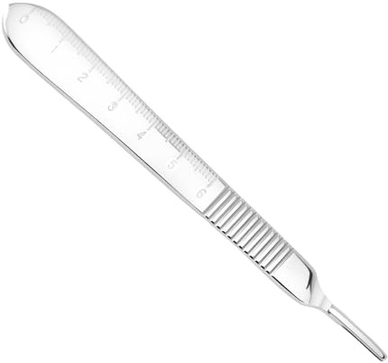 YUEWEESER Handle No 3 for 10, 10R, 10A, 11, 12, 15, 15A Compatible with Swann Morton, Stainless Steel Esthetician Tools for Dermaplane Lab and Craft Use