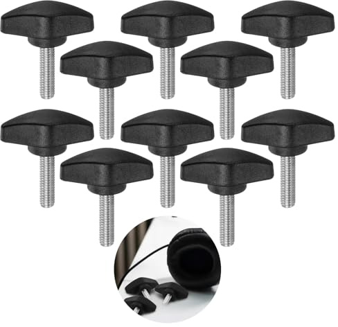 Lot de 10 vis moletées M8 x 20 mm