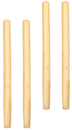 POPETPOP Replacement Wooden Handles 4Pcs for Hoe Axe Rake Sturdy Locust Wood 48Cm Handles for Garden Tool Maintenance and Outdoor Work