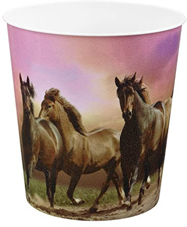 Idena 10489 - Corbeille à papier Motif wildpferd, 9 L