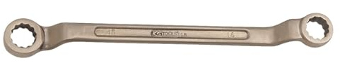Bronzeplus Doppel-Ringschlüssel gekröpft 26x32 mm