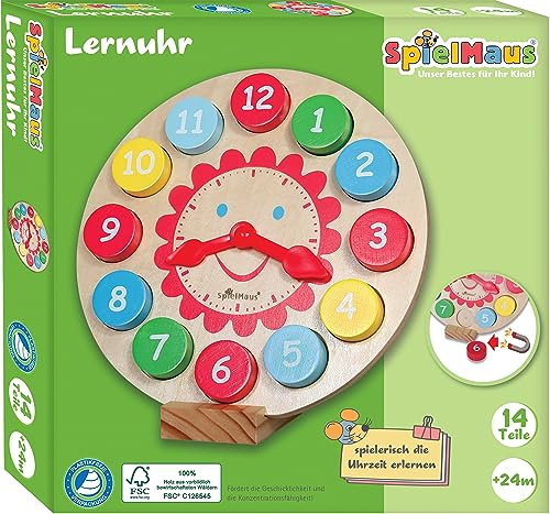 Vedes SpielMaus Holz Lernuhr