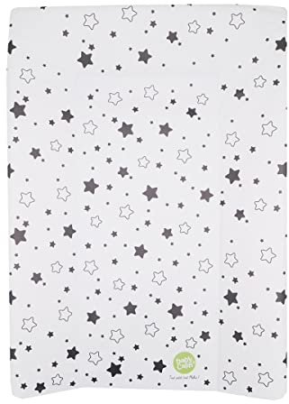 BabyCalin Luxus Wickelunterlage, 50cm x 70cm, Anthrazitgraue Sterne