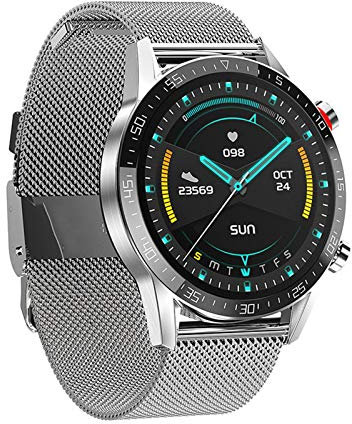 ZJ Smart Watch Chiamata Musica Cardiofrequenzimetro da Polso da Uomo Contapassi Impermeabile Braccialetto Sportivo
