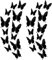 SAVITA 24 Pzs Mariposa Habitación Decoración 3D Calcomanías de Pared de Mariposa de 3 Tamaños Decoración de Mariposas para Decoración de Bodas de Fiesta de Dormitorio (Negro)