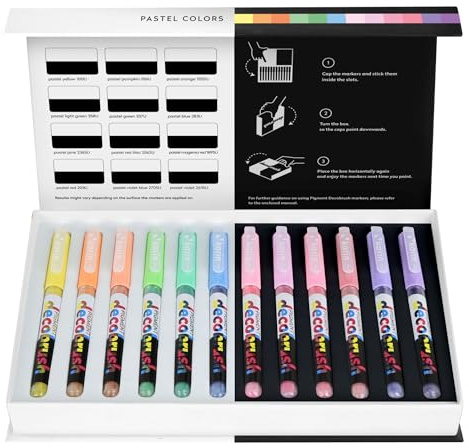 KARIN PIGMENT decobrush Pastel Colors Collection, 29C7, 12 Stück (1er Pack)