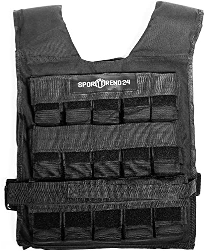 Sporttrend 24 - Gewichtsweste 30kg | Trainingsweste Laufweste schwarz