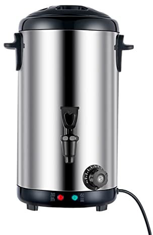 MNSSRN Seau d'ébullition électrique en acier inoxydable, seau d'ébullition commercial, seau d'eau chaude, seau d'isolation de chauffage électrique de grande capacité pour la cuisson de la bouillie,16L