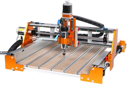 Routeur CNC Vasto - Rails linéaires à 3 axes et roulements - 400 W - Pour gravure sur bois, métal, acrylique, MDF, nylon