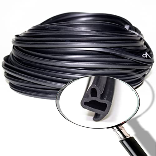 Joint en caoutchouc S-1150 noir Joint d'étanchéité 20 m pour fenêtres coulissantes, profil PVC