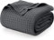 Utopia Bedding Couverture gaufrée en Coton 300 GSM (Gris Anthracite - 228 x 182 cm), Couette Douce, légère et Respirante pour Toutes Les Saisons