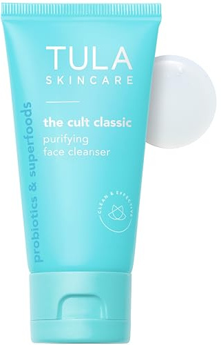 TULA Skin Care The Cult Classic Purifying Face Cleanser (Travel-Size) | Gentle and Effective Face Wash, Makeup Remover, Nourishing and Hydrating | 1.67 oz.
