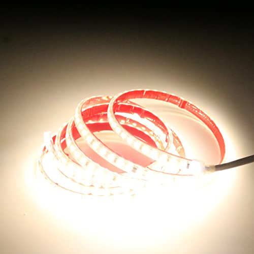 pcning LED Lichtband 230V Direktanschluss 2M Weiss 4000K, Sehr Hell Outdoor LED Streifen Selbstklebend mit Schalter 2 Meter IP67 Wasserdicht Strip (Weiß, 2M)