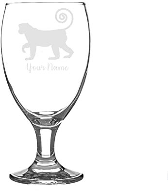 Personalised Monkey Craft Beer Snifter Glass Animal Gift for Him for Her