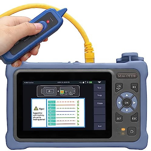 Tester OTDR per Fibra Ottica Display Touch Screen Da 4,3 Pollici, 1310 Nm 1550 Nm 240 V Da 5 M a 100 Km, Per Analizzatore Di Costruzione Di Reti Di Accesso, Analizzatore per Uso Industriale,UPCport