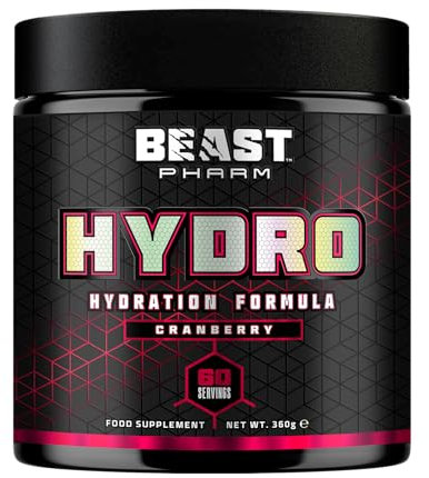 Beast Electrolytes Powder - 60 Servings Keto Hydration Drinks with Potassium Supplement - 360g, Cranberry