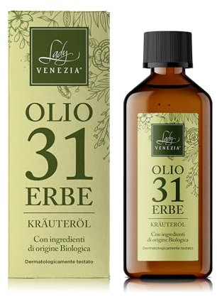 Lady Venezia, Olio 31, Erbe Krauterol, 100 ml, Olio Essenziale, Tonificante Per Massaggi, Aromaterapia, Azione Balsamica