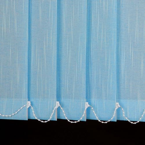 Blau Lamellenvorhang Raumverdunkelnd Komplettset Vertikaljalousie für Innen Tür und Fenster,Sonnenschutz Sichtschutz Rollo für Wohnzimmer Büro,Anpassbare Farben,Breite x Höhe (100cm x 160cm)