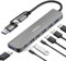 SINEHO Hub USB Double 7-en-1, Adaptateur USB C avec USB 3.0, 4X USB2.0, Doubles Ports Données USB-C pour PC Portables, PC