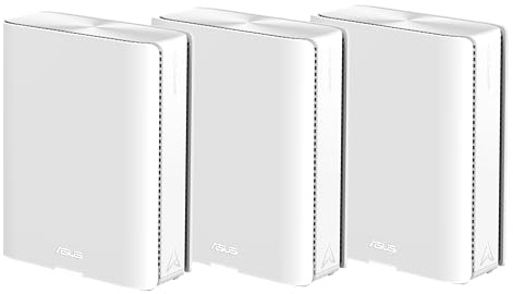 ASUS ZenWiFi BT10 Tri-Band WiFi 7 Mesh, 18 Gbps, 9000 sq.ft (3pk), Dual 10G Ports, Security and Parental Controls Included, Smart Home Master SSIDs, 4G & 5G Mobile Tethering