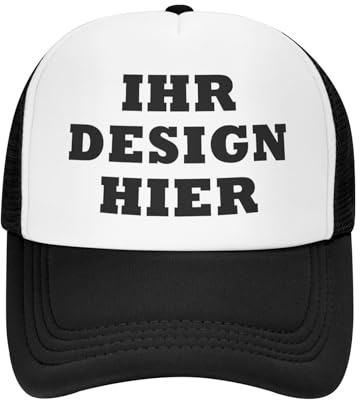 Tingwei Personalisierte Basecap - Personalisierte Cap für Männer & Frauen - Verstellbare Größe - Hochwertiges Baumwollmaterial - Schwarz
