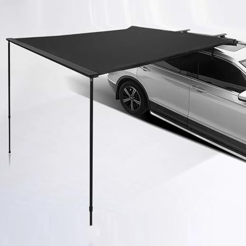 PurezmMoto Caravan Sun Canopy，Car Camping Tent，Car Overlanding Awning，Pull-Out Vehicle Shades, Retractable Car Side Awning, PU5000mm, UV50+ Shade,Weather-Proof, For SUV/Truck/Van(250X250cm/8.2X8.2ft)