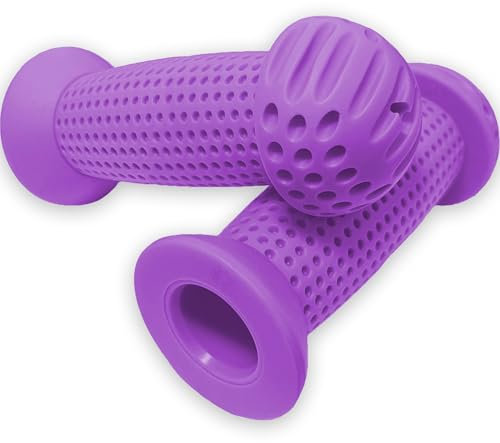 FRSOHEWIN Barncykelhandtag cykelhandtag handtag handtag ergonomiska gummi cykelstyre halkfria för barn cykel 1 par stadscykel cykel 100 mm svart (lila)