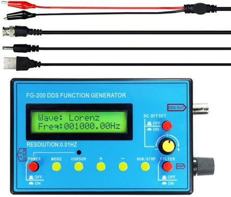 0.01Hz-500kHz Generatore di forme d'onda multifunzione Generatore di segnali portatile Generatore di frequenza con risonatore