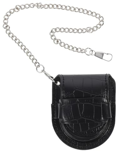 CALLARON Étui en Cuir pour Montre Gousset Homme avec Chaîne Portable pour Montre De Poche Pochette Compacte 3.00 X 2.52 X 2.95 Pouces Idéal pour Voyage Et Usage Quotidien